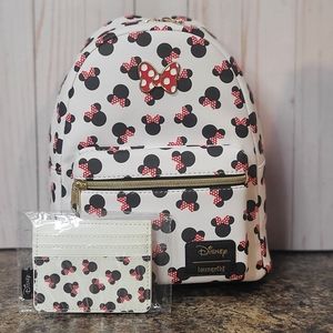 Loungefly Minnie Mouse backpack & card holder